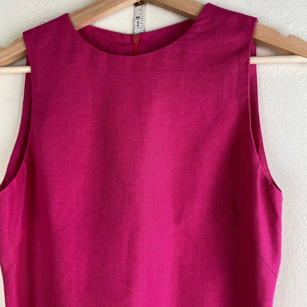 Bondi Born Martinique Linen Mini Dress Fuchsia Pink Wrap XS - Picture 10 of 16